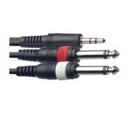 Stagg SYC Stereo Mini Jack to Dual Mono Jack Cable 1m