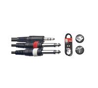 Stagg SYC3/MPS2P E Mini estéreo divisor de cable (3 m)