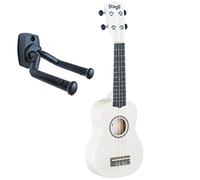 Stagg Ukelele soprano + soporte de pared keepdrum (color blanco)