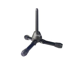 Stagg WIS-A45 Soporte Plegable para Flauta o Clarinete, Negro | Apoyo de ABS con patas metálicas plegables - soporte plegable robusto para flauta o clarinete