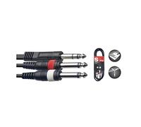 Stagg yc-03/2p1psp 3 Metre 2 x Jack - 1 x Cable estéreo de conector Jack