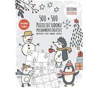 Stagioni Sudoku libro per bambini creativi: Puzzle fun per ragazzi - Libro Sudoku con 500 numeri e simbolo Sudoku - Difficoltà da facile a difficile - ... soluzioni e modelli PDF - Edizione Inverno
