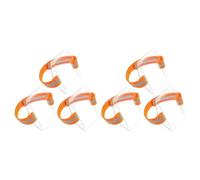 STAHAD 6 Porta Credenciales de Brazo Ajustables con Correa Elástica Naranja, Funda Transparente para Tarjeta de Identificación, Porta Identificación para Trabajo y Uso Diario