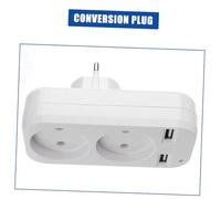 STAHAD Adaptador de Corriente Europeo Doble con Enchufe USB Enchufe de Pared para Smartphones y Tabletas Material Duradero Seguro y Práctico para Uso Hogar y Oficina