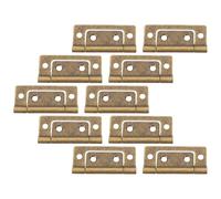 STAHAD Bisagras Planas para Puertas de Muebles 51x25x1.2 Mm, Acero Inoxidable Grueso, Acabado Antiguo Verde, Juego de 10 Piezas para Herrajes de Cocina y Gabinetes, Instalación Rápida