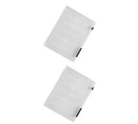 STAHAD Caja Organizadora de Documentos Portátil Pequeña 24.2x17 Cm Transparente 2 Piezas, Contenedor Plástico para Certificados y Carpetas, Organizador de Papeles para Oficina y Hogar