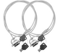 STAHAD Candado Portátil Llave para Ordenador Portátil 1,12 M de Cable Antirrobo, 2 Juegos de Cerraduras de Seguridad para Portátiles, Accesorio Flexible 360° Adecuado para Uso