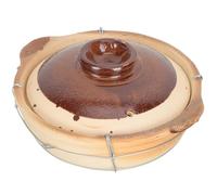 STAHAD Cazuela de Barro Individual 0,5l con Asa, Olla para Cocinar Arroz y Guisos, Utensilios de Cocina de Cerámica Resistentes al Calor, Adecuado para Uso Doméstico en Estilo Aleatorio