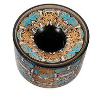 STAHAD Cenicero Creativo de Cerámica Negra Soporte Ignífugo y Diseño Embudo, Adecuado para Uso en Coche, Salón y Espacios Interiores, Control de Cenizas y Olores