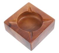 STAHAD Cenicero de Madera Grande Portátil para Interior y Exterior, Cenicero de Sobremesa Ligero y Compacto, Diseño Vintage para Decoración de Hogar y Oficina, Accesorio Práctico