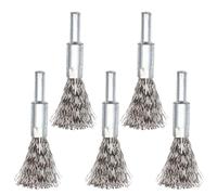 STAHAD Cepillo de Alambre de Acero Inoxidable 10x6 Cm para Taladro Eléctrico, 5 Piezas, Cabezal para Pulir y Limpiar Tubos de Ensayo, Accesorio Duradero para Uso Industrial y Científico