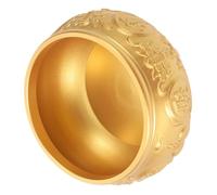 STAHAD Cuenco Decorativo de Latón Diseño Chino Doble Pez y Ocho Bendiciones, Tamaño Compacto, Acabado Resistente y Ligero, Decoración de Escritorio para Hogar y Oficina, Adorno Feng Shui