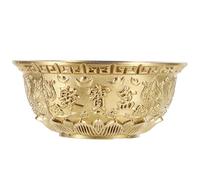 STAHAD Cuenco Decorativo de Latón para Oficina y Hogar, Tazón Cornucopia Creativa de 8 Cm, Adorno Artesanal Patrón Aleatorio, Símbolo de Prosperidad y Fortuna en Estilo Estilo Aleatorio