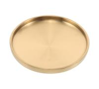 STAHAD Cuenco Decorativo Grande Dorado Doble Capa de Acero Inoxidable 23 Cm para Llaves y Joyas, Tazón Multifuncional para Mesa de Entrada y Decoración Moderna del Hogar