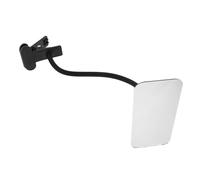 STAHAD Espejo Retrovisor Rectangular de Escritorio de Oficina Clip, Vidrio Reforzado, Espejo de Seguridad Personal Cubículo, Visualización Ajustable para Monitor y Espacio de Trabajo