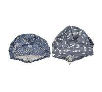 STAHAD Gorros de Enfermería de Algodón 2 Unidades Estampados Gris Patrón Pez, Gorro Quirúrgico Transpirable para Médicos y Personal Sanitario, Uso Laboral en Quirófano y Clínica