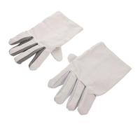STAHAD Guantes de Soldadura Gruesos de Lona Doble Capa y Piel de Vaca, Resistentes al Calor y Aceite, Talla Única, Guantes de Protección Laboral Duraderos para Trabajos Color Aleatorio