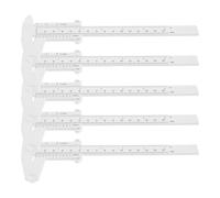 STAHAD Juego 5 Mini Calibradores Vernier de Plástico, Herramienta de Medición Manual para Laboratorio y Proyectos de Ingeniería, Uso Portátil para Estudiantes