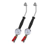 STAHAD Manómetro de Presión de Neumáticos para Bicicletas y Camiones 2 Adaptadores Conector de Codo para Inflado Seguro y Rápido