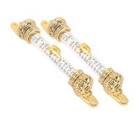 STAHAD Mezuzá de Metal para Puerta Exterior Pergamino y Texto Bíblico, Juego de 2 Piezas para Bendición y Santidad del Hogar