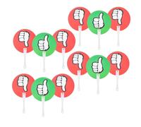 STAHAD Paletas de Votación Doble Cara Sí No para Aula, 12 Unidades 24x15 Cm, Colores Verde y Rojo, Herramientas de Comunicación Docente para Actividades Interactivas y Evaluación Escolar