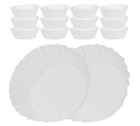 STAHAD Papel para Hornear sin Pliegues 50 Piezas 20 Cm Papel Antiadherente Resistente Grasa para Moldes de Tartas Vascas y Cupcakes Uso Doméstico y Profesional