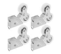 STAHAD Poleas de Rodillo Deslizante para Puerta Corrediza 4 Piezas, Repuesto Metálico Rodamiento para Ventanas y Puertas Mosquitera