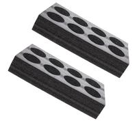 STAHAD Soporte Portavasos Negro de 8 Orificios para Llevar, Bandeja para Tazas de Café y Bebidas, Set de 2 Piezas de Espuma de Perla Anticolisión para Picnics, Restaurantes y Reuniones