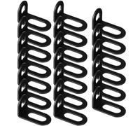 STAHAD Soportes Angulares en L para Estantes 20 Piezas Soporte de Esquina Metálico Negro para Montaje en Muebles y Refuerzos en Madera