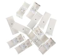 STAHAD Soportes de Hierro para Riel de Cortina, 12 Unidades Ajuste de Longitud, Soporte Lateral para Cortinas, Montaje en Pared y Techo, Accesorios