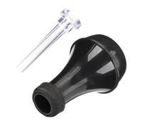 STAHAD Sordina Recta para Trompeta Mini de Abs Negra con Boquilla Transparente Estándar, Accesorio de Práctica y Reemplazo para Trompetistas Principiantes