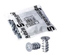 Stahlia 50 tornillos europeos, 6,3 x 11,5 mm, cabeza avellanada para muebles de 5 mm de diámetro, tornillos para rieles de cajones, tornillos especiales, tornillos para armarios, muebles y bisagras