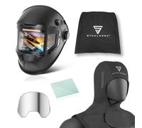 STAHLWERK Casco de Soldadura automático 3 en 1 Split - con Capucha de Soldadura, True Colour, oscurecimiento automático DIN 4-14, Clase óptica 1/1/1/1, Campo de visión de 180° 116 x 81 mm, máscara