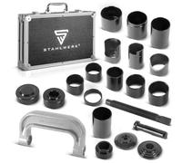 STAHLWERK Extractor de articulación esférica, prensa de articulación esférica, prensa de rótula, extractor de rótula, kit de montaje de 21 piezas