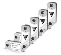 STAHLWERK Juego de 4 ángulos magnéticos de soldadura 11,3 kg | 25 lbs práctico imán de soldadura | ángulo magnético | posicionador de soldadura con fuerte fuerza adhesiva