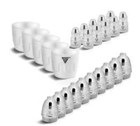 STAHLWERK P-80 piezas de desgaste, accesorio de plasma, boquillas de plasma + electrodos + tapas cerámicas para antorcha de corte por plasma P-80 CUT, 25 piezas