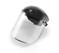 STAHLWERK Pantalla facial visera para amolar muy ligera con visera grande, buen ajuste gracias a la cómoda cinta ajustable para la cabeza