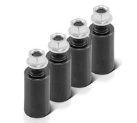 STAHLWERK Perno de tope con dispositivo antielevación 25 x 50 mm con rosca M 12 para mesas de soldadura con sistema de agujeros D16 - Práctico juego de 4