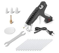STAHLWERK Pistola de cola caliente HKP-250 ST Pistola de cola profesional/pistola de cola caliente/pistola de cola termofusible con válvula antirretorno y 250W para barras de cola caliente de 11mm