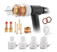 STAHLWERK Premium TIG glass gas lens set 14-piece welding accessories with glass gas nozzles, welding torch insulator, seals and glass nozzle adapter for WP | SR 17, 18, 26 TIG welding torches
