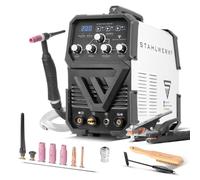 STAHLWERK Soldadora 2 en 1 Combi AC/DC WIG 200 ST - TIG y MMA/E (ARC) hasta 200 A, encendido RF, arranque en caliente y antiadherencia, modo 2T y 4T, soldadura TIG CA para aluminio