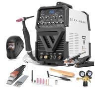 STAHLWERK Soldadora AC/DC TIG 200 Pulse ST - totalmente equipada - Máquina de soldar TIG MMA, 200A, ignición HF, pulse, aluminio y chapas finas, antorcha flexible WP-26F incluida, ligera y compacta