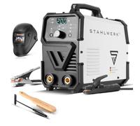 STAHLWERK Soldadora ARC 200 Puls Pro - totalmente equipada - Máquina de soldar de electrodo, MMA compacta, inversor Lift-TIG con 200 A, Hot Start, Arc Force, Antistick, IGBT, función de impulsos