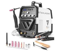 STAHLWERK Soldadora combinada 2 en 1 AC/DC TIG 200 ST - Máquina de soldar posibilidad de soldadura TIG y MMA hasta 200 A, IGBT, ignición HF, refrigeración inteligente, ideal para aluminio y acero