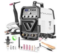 STAHLWERK Soldadora combinada 3 en 1 AC/DC TIG 200 Plasma ST IGBT - Máquina de soldar TIG & MMA hasta 200 A, corte por plasma hasta 50 A, acero inoxidable, cobre, aluminio, titanio