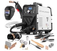 STAHLWERK Soldadora combinada 5 en 1 MIG MAG 160 M IGBT - totalmente equipada - Máquina de soldar MMA, Lift-TIG, FLUX, 160A, sinérgica, 2 rodillos, refrigeración y protección, 4,5kg, con accesorios