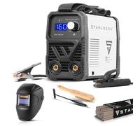 STAHLWERK Soldadora FLUX 160 ST Digital - Equipo completo - Máquina de soldar combinada 3 en 1 con 160 A, soldadura con hilo hueco sin gas protector, MMA/Electrodo, Lift-TIG (DC), sinérgico