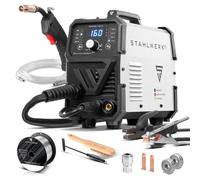 STAHLWERK Soldadora MIG/MAG 200 ST - Máquina de soldar Inverter con 200 A, equipo de gas protector con avance de hilo sinérgico, apto para FLUX (hilo hueco), funcional para Lift-TIG & MMA/Electrodo
