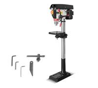 STAHLWERK Taladro de columna - Taladro de pie robusto de 900 W para bricolaje y constructores de metal, diámetro de perforación de 20 mm, 280-2380 rpm, mesa de perforación robusta y base de metal para