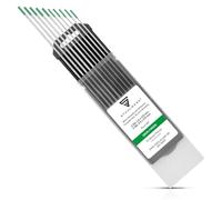 STAHLWERK TIG electrodos de tungsteno para soldadura 1,6 & 2,4 x 175 mm WP verdes sin torio - agujas TIG universales para aluminio, metales ligeros, 10 electrodos
